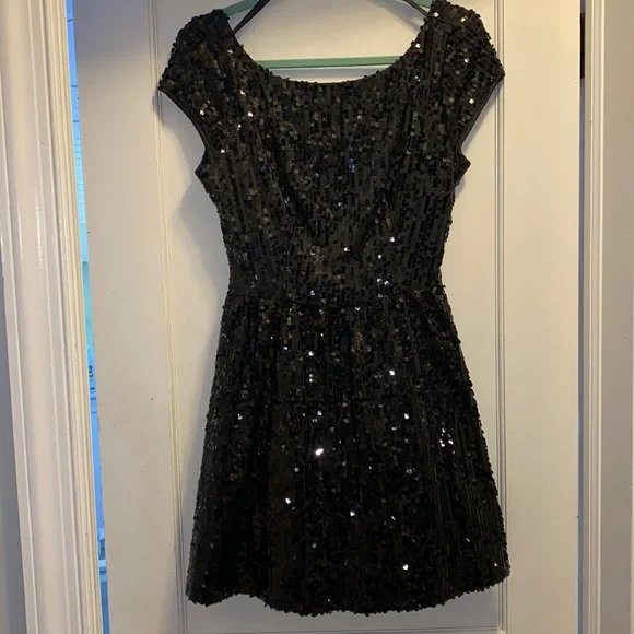ribbed black dress Ribbed Knit Dress in Black Black / M main image 0